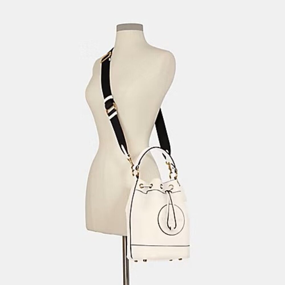 Coach Dempsey Drawstring Bucket - Chalk